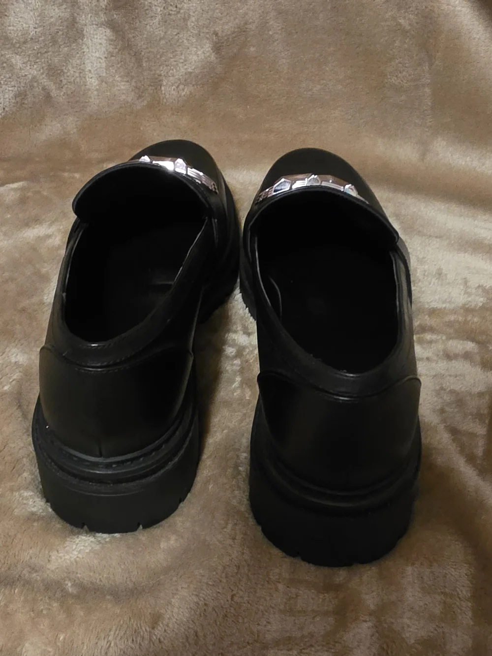 Michael Kors Black Leather Logo Loafers